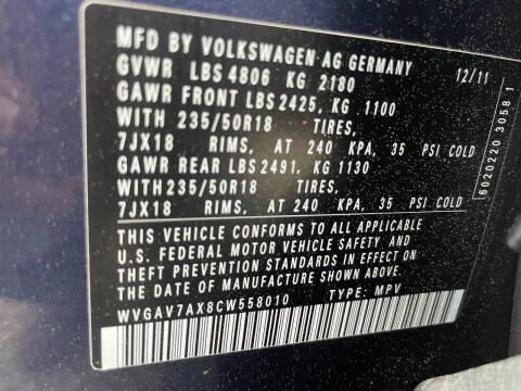 2012 Volkswagen Tiguan SEL