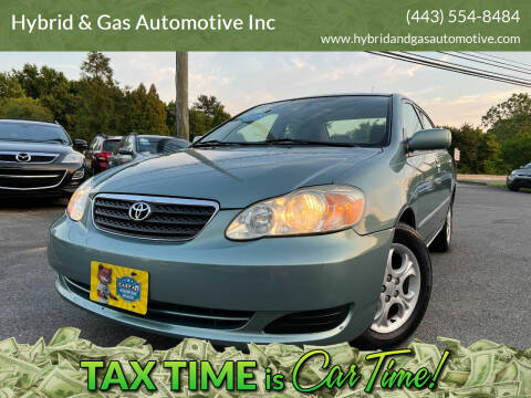 2007 Toyota Corolla for sale at Hybrid & Gas Automotive Inc in Aberdeen MD