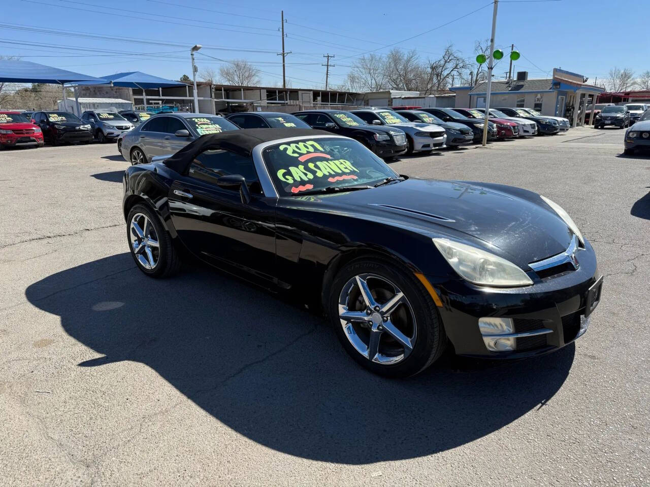 Black 2007 Saturn SKY Base Convertible 2dr Convertible 1