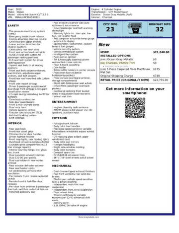 2010 Nissan Altima 2.5 S