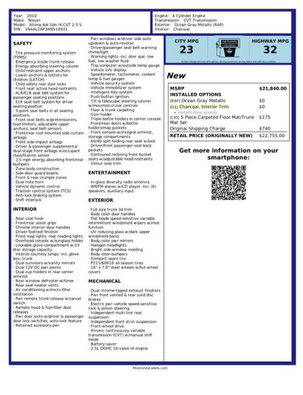 2010 Nissan Altima 2.5 S