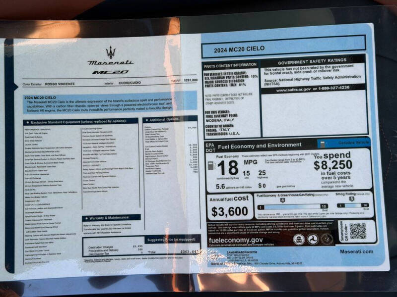 2024 Maserati MC20 Cielo