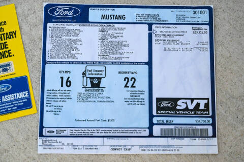 2003 Ford Mustang SVT Cobra