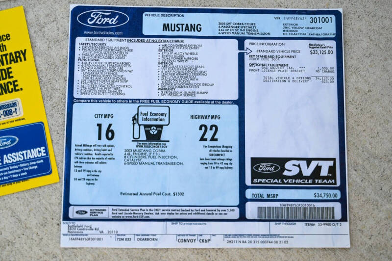 2003 Ford Mustang SVT Cobra