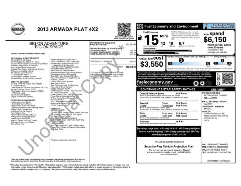 2013 Nissan Armada Platinum