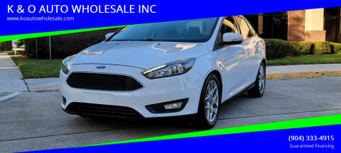 2015 Ford Focus for sale at K & O AUTO WHOLESALE INC in Jacksonville FL