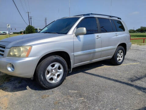 2002 Toyota Highlander for sale at John 3:16 Motors in San Antonio TX