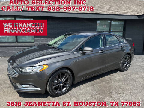 2018 Ford Fusion for sale at Auto Selection Inc. in Houston TX