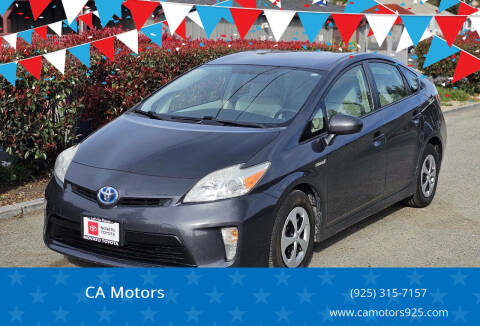 2013 Toyota Prius for sale at CA Motors in Livermore CA