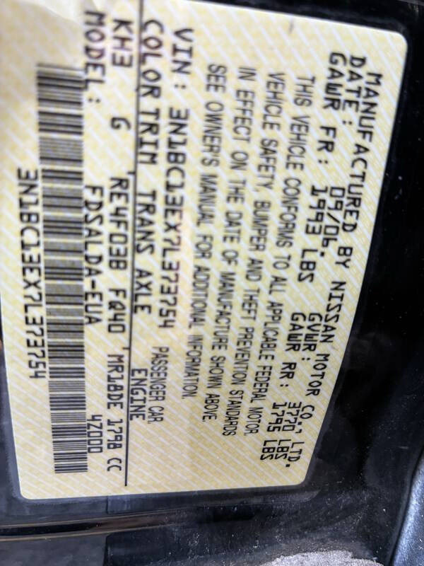 2007 Nissan Versa 1.8 S