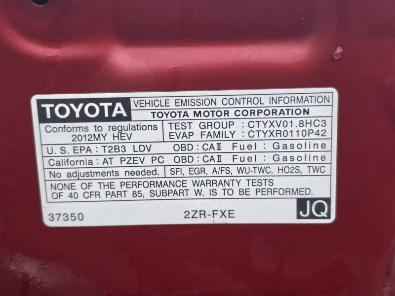 2012 Toyota Prius Two