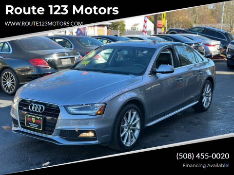 2015 Audi A4 for sale at Route 123 Motors in Norton MA