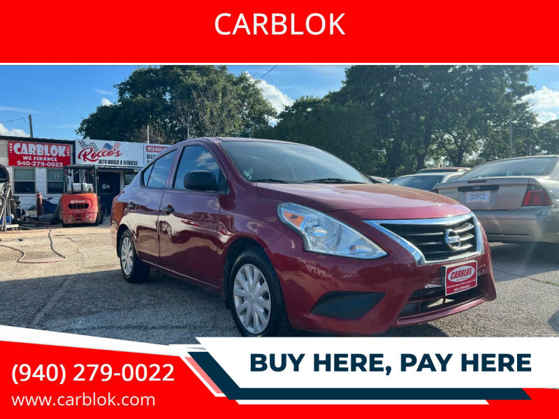 2015 Nissan Versa for sale at CARBLOK in Lewisville TX