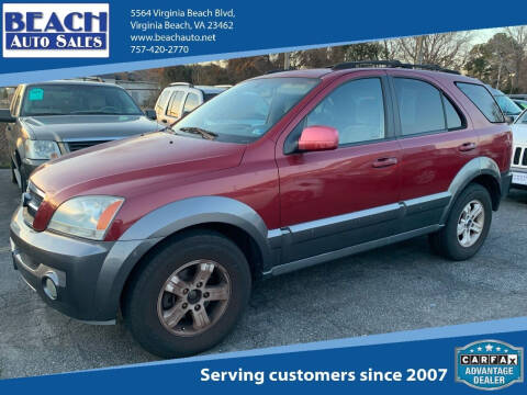 2003 Kia Sorento for sale at Beach Auto Sales in Virginia Beach VA