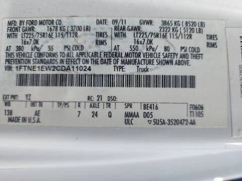 2012 Ford E-Series E-150