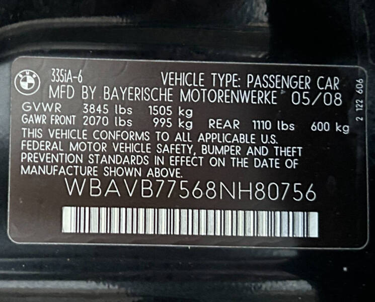 2008 BMW 3 Series 335i