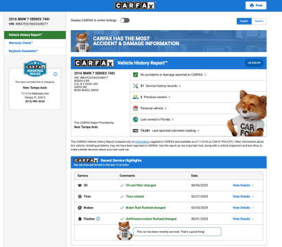 2016 BMW 7 Series 740i