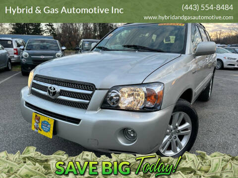 2006 Toyota Highlander Hybrid for sale at Hybrid & Gas Automotive Inc in Aberdeen MD