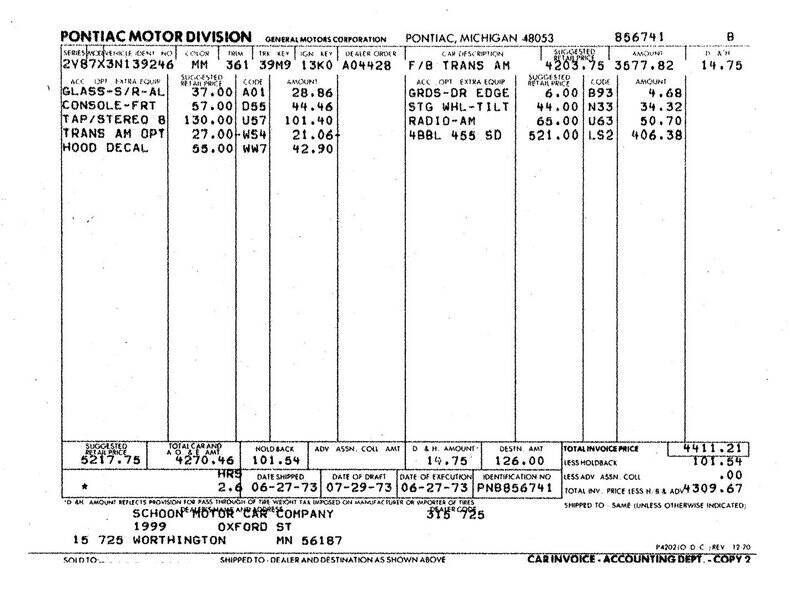 1973 Pontiac Trans Am