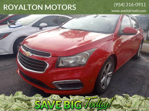 2016 Chevrolet Cruze Limited for sale at ROYALTON MOTORS in Plantation FL