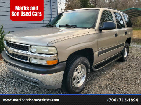2003 Chevrolet Tahoe for sale at Marks and Son Used Cars in Athens GA