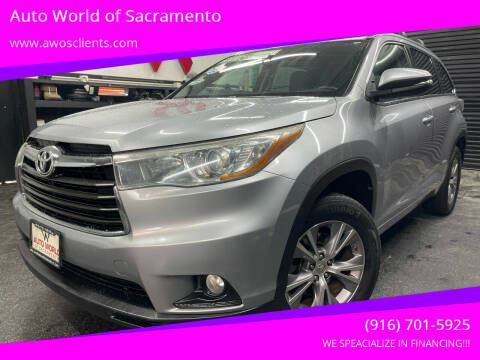 2015 Toyota Highlander for sale at Auto World of Sacramento in Sacramento CA