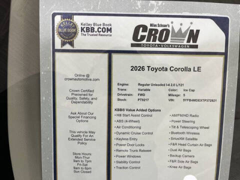 2026 Toyota Corolla LE