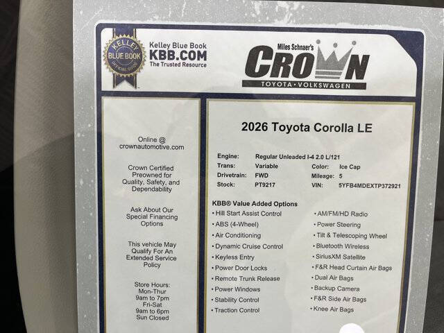 2026 Toyota Corolla LE