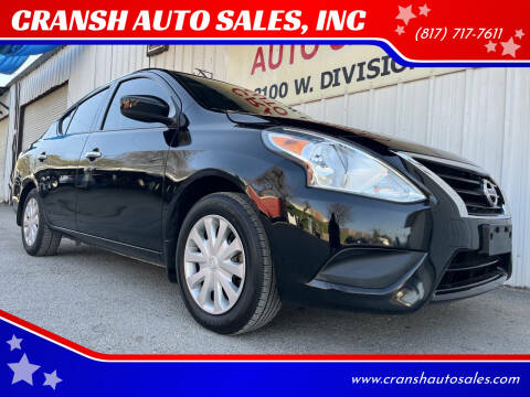 2016 Nissan Versa for sale at CRANSH AUTO SALES, INC in Arlington TX