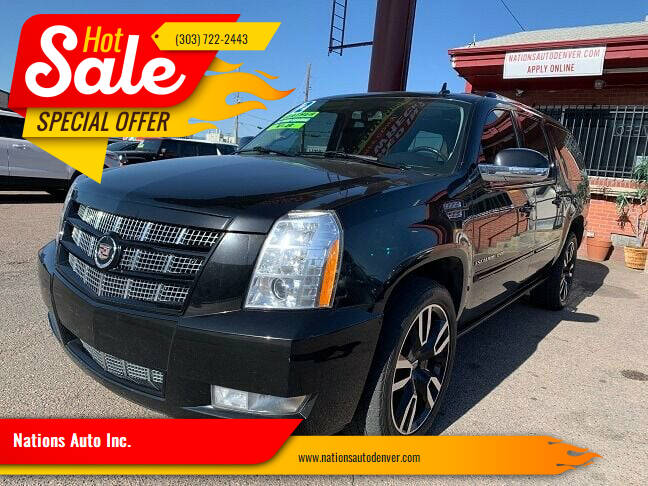 2012 Cadillac Escalade ESV for sale at Nations Auto Inc. in Denver CO
