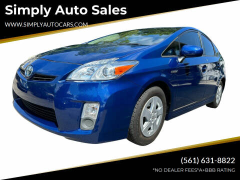 2011 Toyota Prius for sale at Simply Auto Sales in Palm Beach Gardens FL