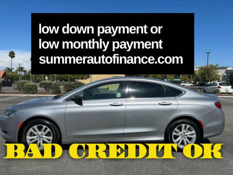 2015 Chrysler 200 for sale at SUMMER AUTO FINANCE in Costa Mesa CA