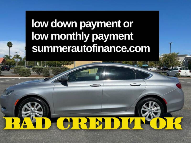 2015 Chrysler 200 for sale at SUMMER AUTO FINANCE in Costa Mesa CA