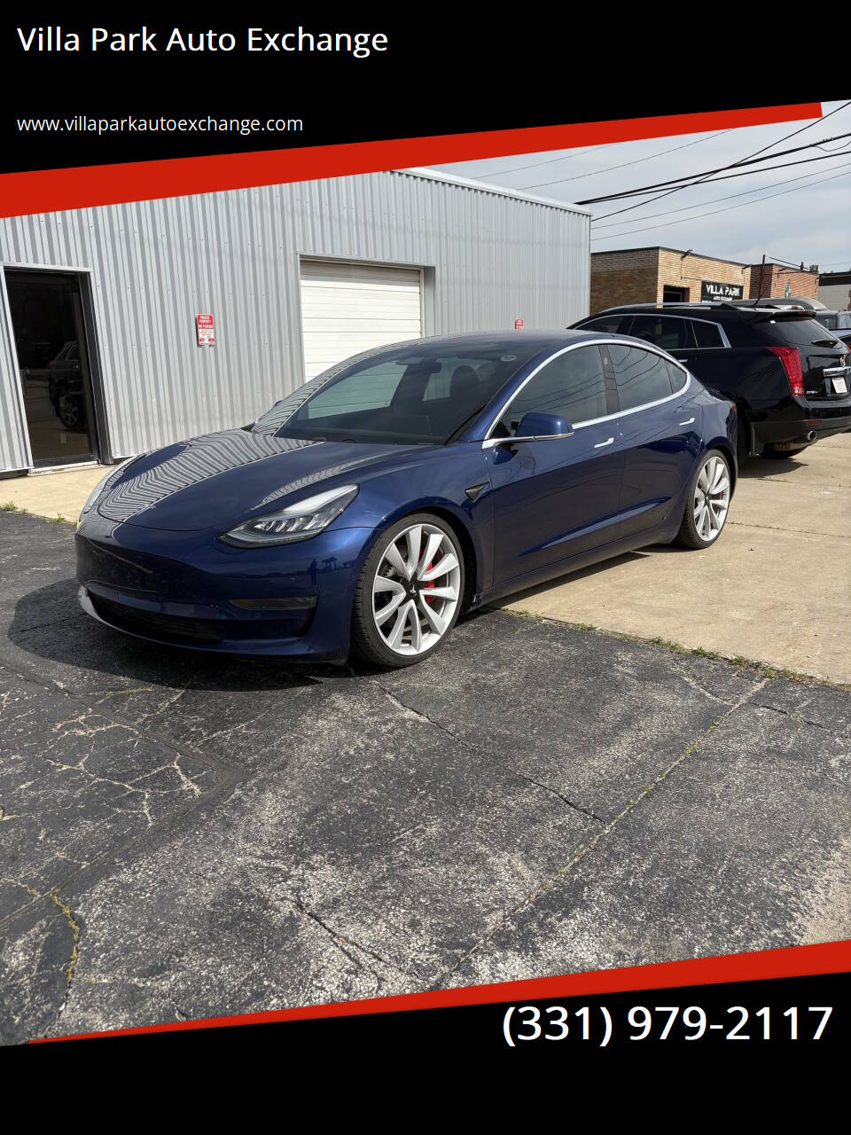 Dk. Blue 2018 Tesla Model 3 Performance AWD Performance 4dr Fastback 1