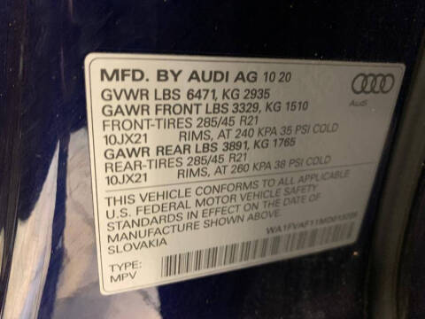 2021 Audi Q8 quattro Prestige 55 TFSI