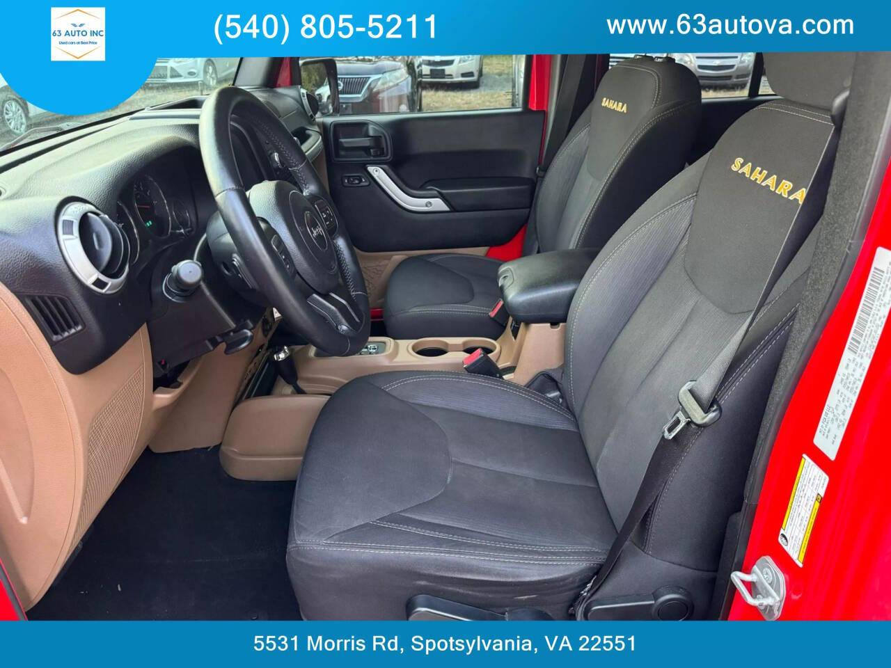 2015 Jeep Wrangler Unlimited for sale at 63 Auto Inc in Spotsylvania, VA