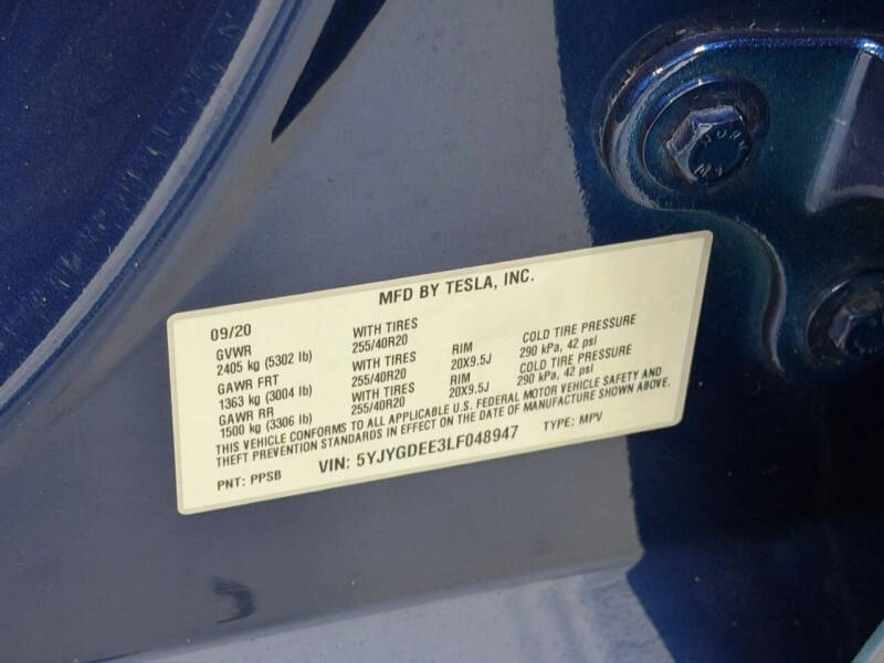 2020 Tesla Model Y Long Range