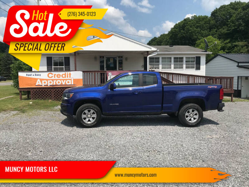 2016 Chevrolet Colorado for sale at MUNCY MOTORS LLC in Bluefield VA