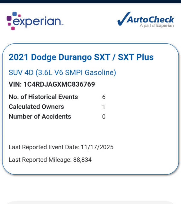 2021 Dodge Durango SXT Plus