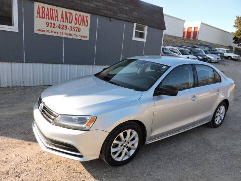 2015 Volkswagen Jetta for sale at ABAWA & SONS in Wylie TX
