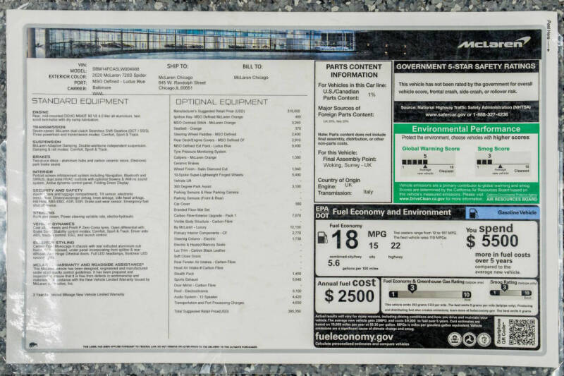 2020 McLaren 720S Spider