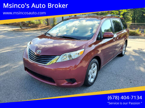 2011 Toyota Sienna for sale at Msinco's Auto Broker in Snellville GA