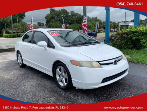 2008 Honda Civic for sale at AUTO PROVIDER in Fort Lauderdale FL