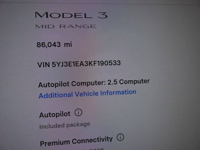 2019 Tesla Model 3 Mid Range