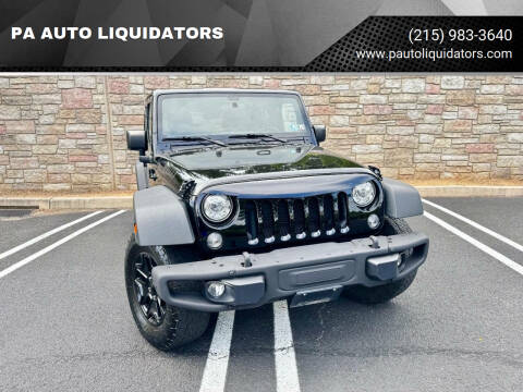 2017 Jeep Wrangler Unlimited for sale at PA AUTO LIQUIDATORS in Huntingdon Valley PA