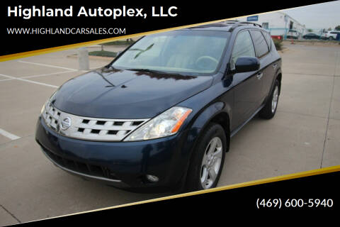 2005 Nissan Murano for sale at Highland Autoplex, LLC in Dallas TX