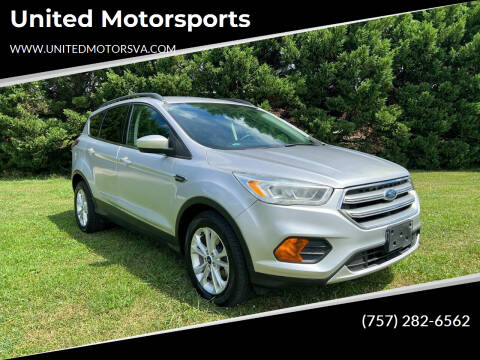 2017 Ford Escape for sale at United Motorsports in Virginia Beach VA