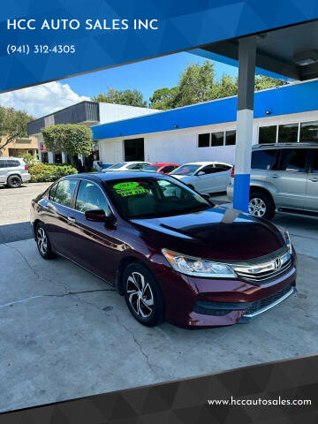 2017 Honda Accord for sale at HCC AUTO SALES INC in Sarasota FL