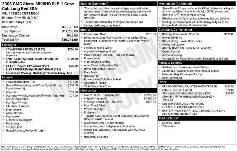 2008 GMC Sierra 3500HD SLE1