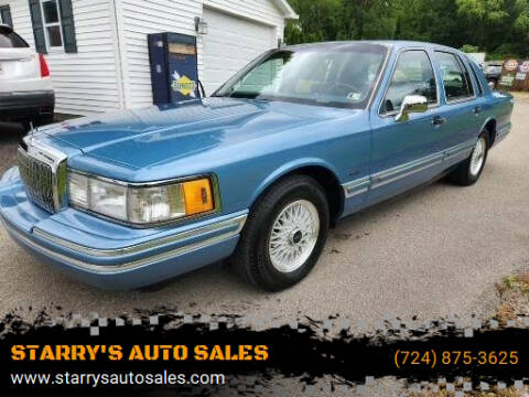 1993 Lincoln Town Car for sale at STARRY'S AUTO SALES in New Alexandria PA